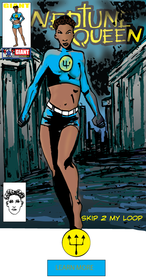 COLOR IMAGE BLACK FEMALE SUPERHERO COMIC BOOK NEPTUNE QUEEN FIRST ISSUE COVER GIANTCOMIX